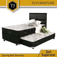 Elite Serenity Springbed 2in1 Superstar / Kasur Springbed 2 in 1 Sorong Ukuran 90 - 100 - 120 Full S