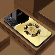 Ốp Lưng cho OPPO RENO12 5G RENO12 PRO 5G Mặt kính cường lực cao cấp Họa tiết RỒNG VÀNG
