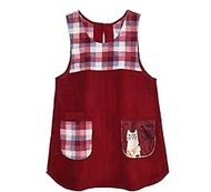 Kusuguru Japan 236653 Apron, Patchwork Apron, Red, M-L