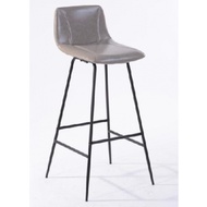 Global House Pulito เก้าอี้บาร์สตูลหนัง Neto PU สีเทา รับประกันของเเท้!