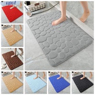UPUT Bath Mat, Absorbent Thickened Bathroom Floor Mat, Non-slip Soft Cobblestone Shower Doormat