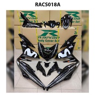 RAPIDO COVER SET Y15ZR V1/V2 MOVISTAR GP BLACK (STICKER TANAM/AIRBRUSH) - RACS019 RACS018