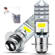 2Pcs 9-48V ATV LED Bulbs White,1800LM Hi-Lo Beam 4COBs H6M P15D LED Bulbs for or Motorcycle,Y amaha,