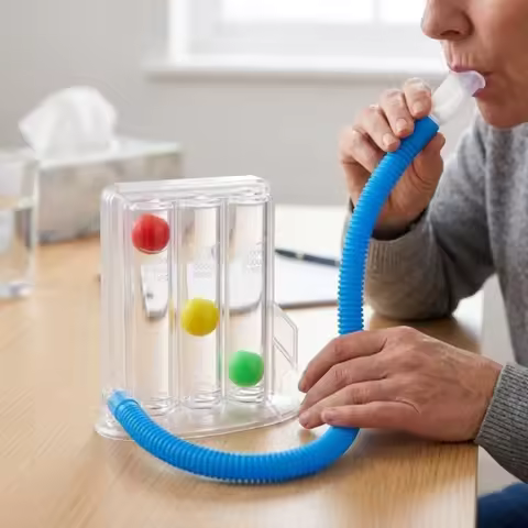 Breathing Trainer 3 Balls Lung Function Spirometry Measurement System Deep Capacity for Respiratory