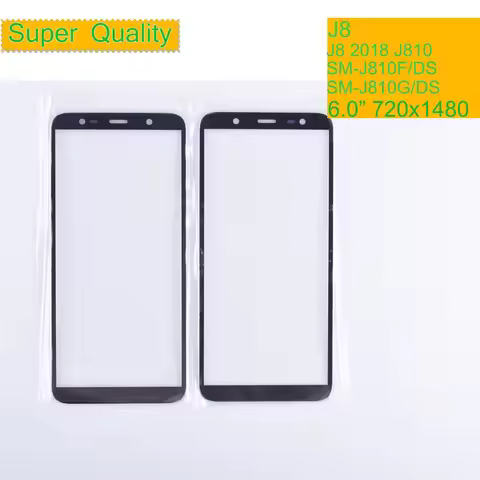 10Pcs/Lot For Samsung Galaxy J8 2018 J810 Touch Screen Panel Front Outer Glass Lens LCD Glass With O