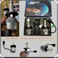 C6 3-pin H4 Led headlight mounted on cars and motorbikes