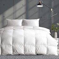 APSMILE Lightweight Goose Feathers Down Comforter Full/Queen, Feathers Down Duvet for Warm Weather/S