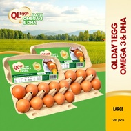 QL Omega 3 & DHA Egg - Large 20pcs Fresh Egg Farm Fresh Egg Telur Segar