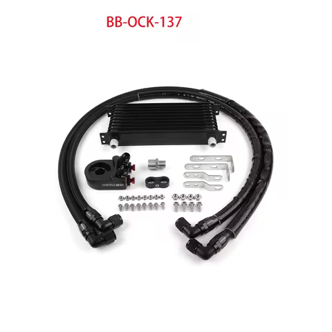 Battle Bee Engine Oil Cooler Kit For Honda Civic FD2 K20 K24 Engine Radiator Sandwich Plate Adapter 