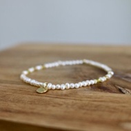 手環 黃澳寶 珍珠 彈性繩 - 陽光 -