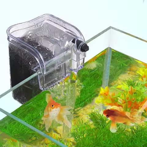 Silent Operation Aquarium Filter Water Purification EU/US Plug Fish Tank Filter Oil Removal Film Ant