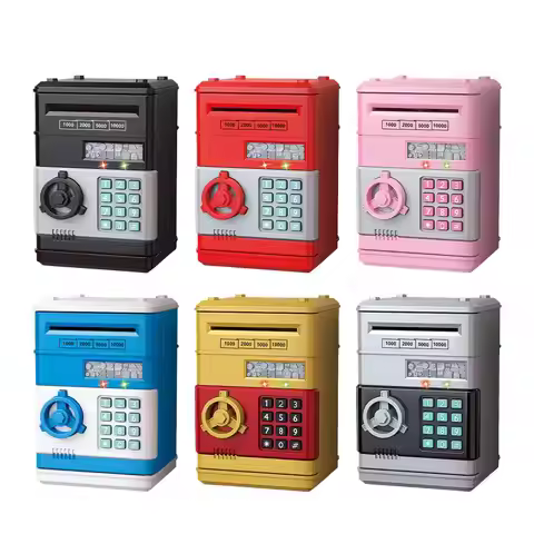Creative Piggy Bank Electronic ATM Password Piggy Bank Mini Safe Coins Cash Saving Money Box Lock Co