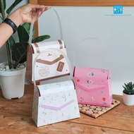Goodboxpack (แพ็คละ 5 ชุด)กล่องคุกกี้กระเป๋า กระเป๋ากระดาษ กล่องของขวัญ กล่องของฝาก กล่องเบเกอรี่ กล่องกระดาษ