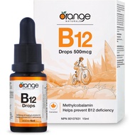 Orange Naturals - Vitamin B12 Liquid Drops 500 mcg 15ml, 300-Day Supply Blueberry Flavor - Methylcob