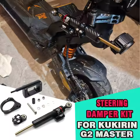 For Scooter Kukirin G2 Master Steering Damper Bracket CNC Carbon Fiber Stabilizer Steering Damper Ad