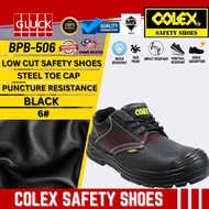 BPB-500 COLEX LEATHER SAFETY SHOES 6-11# BLACK 506 507 508 509 510 511 kasut safety sirim kerja