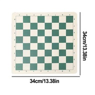 Travel Chess Board Lightweight Roll Up Chess Board Tournament Chess Mat Compact PU Leather Chess Boa