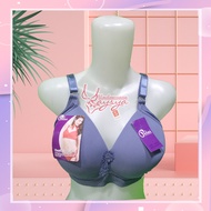 Polini A171 Striped Bra Super Jumbo Cup Thin Foam No Wire Size 46-52