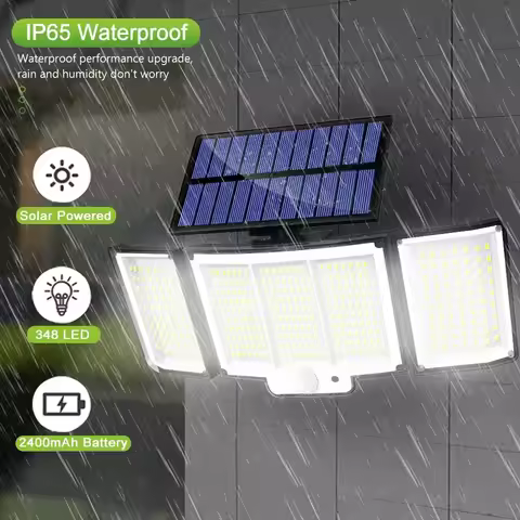 234/318/348 LED Solar Lights 3 Working Modes Super Bright Motion Sensor Outdoor IP65 Waterproof Floo