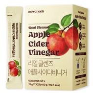 NOWGREEN Real Cleanse Apple Cider Vinegar Sticks – 0 kcal, 0g Sugar, 15g x 30 Sticks