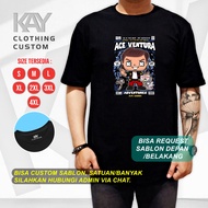 Custom Distro T-shirts ACE VENTURA Anime Cartoon Edition T-shirts Unisex Oversize T-shirts for Men a