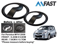 PERODUA MYVI 2008 EMBLEM LOGO MATTE BLACK