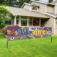 Back to The 90s Theme Party Banner Sign Decorations, Retro 90's Hip Hop Graffiti Backdrop Party Supp