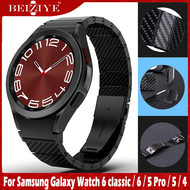 สาย for Samsung Galaxy Watch 6 classic 43mm 47mm 6 5 4 40mm 44mm 5 pro 45mm สาย นาฬิกา สมาร์ทวอทช์ Band Genuine Carbon Fiber Strap for Samsung Galaxy Watch6 Watch5 Watch4 สาย