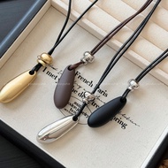 Youthful Korean Bean Charm Long Necklace, Personality, for Work, School, Going Out - VC.222