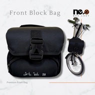 Brompton FOLDING BIKE FRONT BLOCK BAG - TRIFOLD DAHON ETC