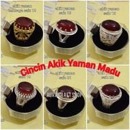 Cincin Batu Akik Yaman Merah Asli