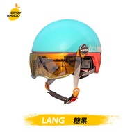 Topi keledar Basikal Elektrik Crazy Mango LANG Musim Panas Perlindungan Matahari Separuh Topi Keleda