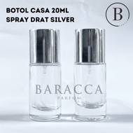 Botol Parfum Casa 20ML Drat Silver - Botol Parfum Kosong Casa - Botol