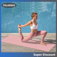 [yolanda2.sg] Foldable Yoga Mat 4mm Thick Workout Mat Double Sided Non-slip for Travel Picnics