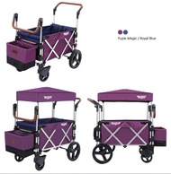 Keenz 7S Premium Deluxe Foldable Wagon-Stroller (Purple Magic / Royal Blue) - Designed and Engineered in Korea