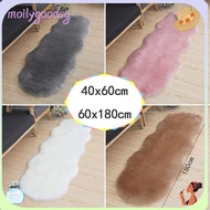 MOILYGOODSG Plush Rug, Imitation Wool Irregular Long Hair Carpet, Washable Non Slip Fluffy Window Ma