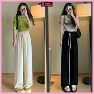 Quần Suông Dài Ống Rộng Thun Lưng Cao Dây To Loại Vải Tăm Đẹp 104 Linh Chi store 88