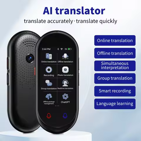 Vormor Z8 AI Voice Translator Portable 138 Languages Real-time Translation Device with Photo Recordi