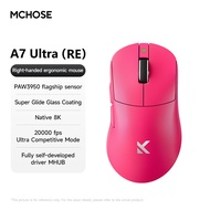 MCHOSE A7 Ultra RE Gaming Mouse 8000Hz Taxa de pesquisa Design ergonômico 20000fps 42000DPI 750IPS S