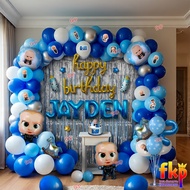 Fun Kids Party Set Baby Boss Decoration Baby Boss Theme Balloon Decoration/ Baby Boss Balloon/ Baby 