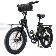 isinwheel U7 Electric Bike for Adults, 750W Peak 20 mph Cargo Ebike Adult Electric Bicycles 55 Miles