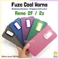 UNGU HIJAU Fuze Cool Case COLOR Oppo Reno 2F 2Z Hybrid Plate Hardcase TPU IMD Plong Green biru Purpl
