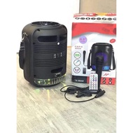 Speaker Bluetooth Portable Brain Power QS-3602 Bonus Microphone Speaker Karaoke 6.5 Inchi Suara Mant