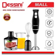 【100% ORIGINAL】DESSINI ITALY 4IN1 Hand Blender Chopper Mixer Juicer Food Processor Stainless Steel K