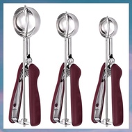 [hotkeystore.] Cookie Scoop for Baking Set of 3, Ice Cream Scoop Stainless Steel, Cookie Dough Scoop