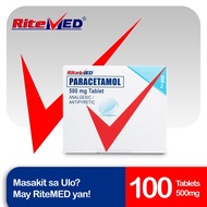 RiteMED Paracetamol 500mg 100 Tablets (Relief Of Minor Aches And Pains)
