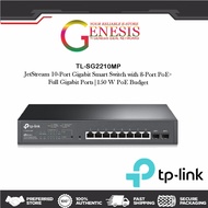 [ 8-PORT POE SWITCH ] TP-LINK TL-SG2210MP JetStream 10-PORT GIGABIT SMART SWITCH WITH 8-PORT PoE+ (1