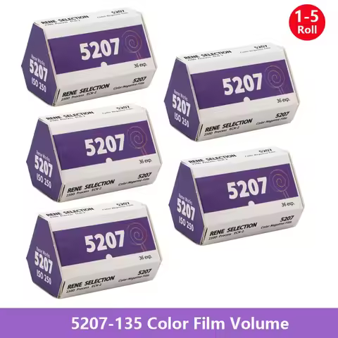 1-5 Roll 5207 250D 135 Color Film Roll Negative Processing iso 200\250 Film Roll Negative ECN2 flus 
