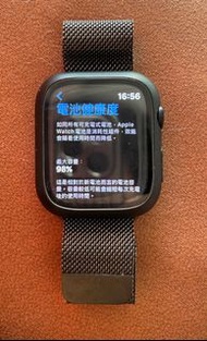 98%電池 Apple watch 7 41mm 連不鏽鋼錶帶及兩個叉電座