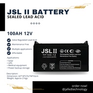 JSL II 100AH 12V Lead Acid Maintenance Free Rechargeable Solar UPS VRLA  Battery JAFED